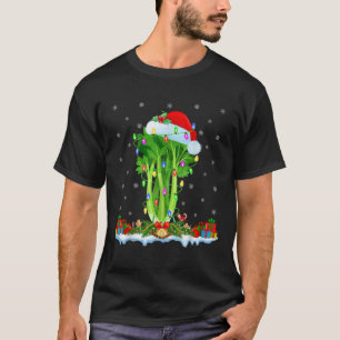 Celery Vegetable Lover Matching Santa Hat Celery C T-Shirt