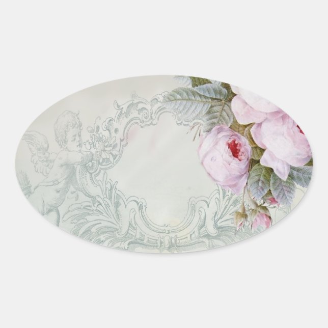 CÉLESTE background Oval Sticker (Front)