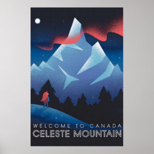 Celeste Game Mountain Poster