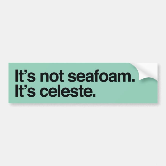 Celeste Green Bumper Sticker (Front)