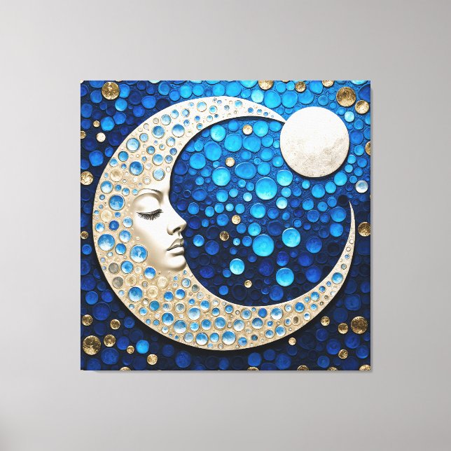 Celeste : Woman in the moon Canvas Print (Front)