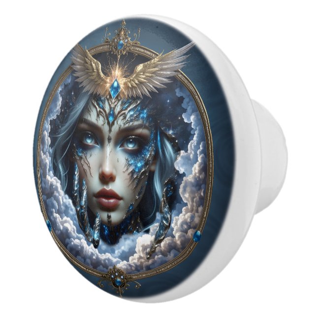 Celestia – Guardian of the Endless Sky.  Ceramic Knob (Right)