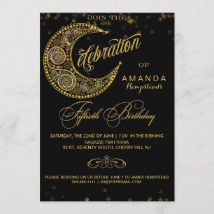 Celestial 50th Birthday Party Invitation