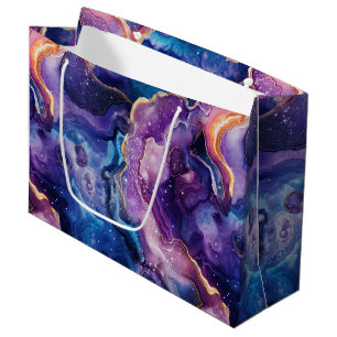 Celestial Agate Cosmic Abstract Stone Pattern Large Gift Bag