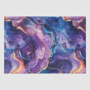 Celestial Agate   Cosmic Abstract Stone Pattern Tissue Paper