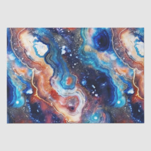 Celestial Agate Fiery Cosmic Stone Pattern Tissue Paper