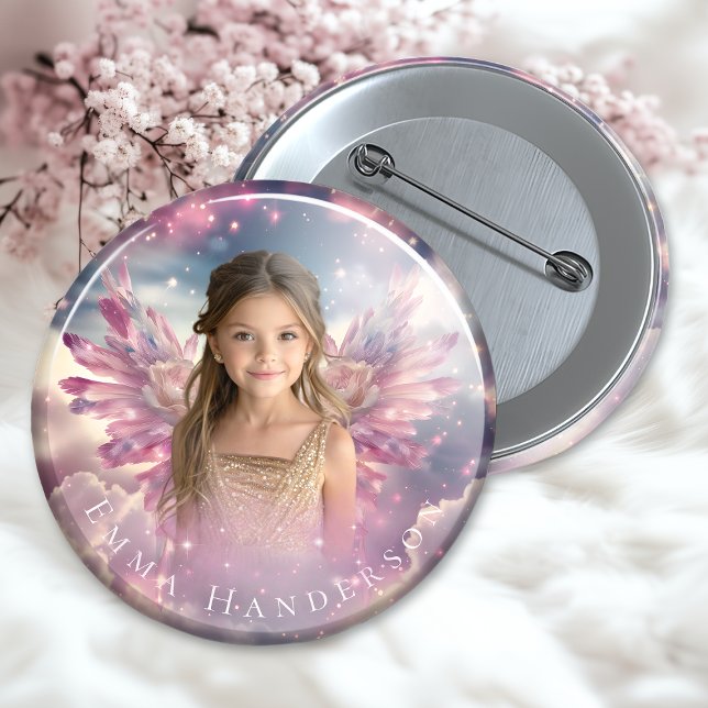 Celestial Angel Memorial Button 2-Inch Tribute (Creator Uploaded)
