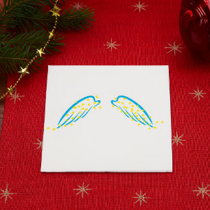 Celestial Angel Wings with Sparkling Stars Napkin