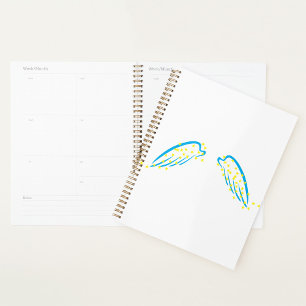 Celestial Angel Wings with Sparkling Stars Planner