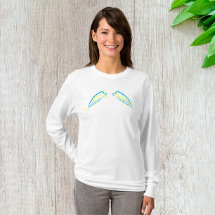 Celestial Angel Wings with Sparkling Stars  T-Shirt