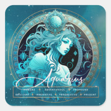 Celestial Aquarius Fantasy Script Ethereal Zodiac