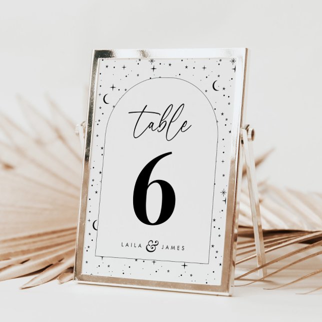 Celestial Arched Wedding Table Number (Zazzle Celestial Arched Wedding Table Number)