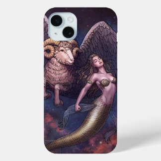 Celestial Aries and Mermaid iPhone 15 Mini Case