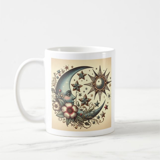 Celestial art coffee mug (Left)