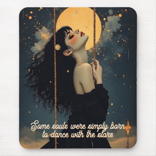 Celestial Art | Gothic Woman | Ethereal Mystical  Mouse Pad (Front)