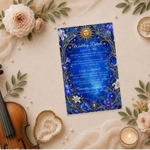 Celestial Art Nouveau Wedding Enclosure Card