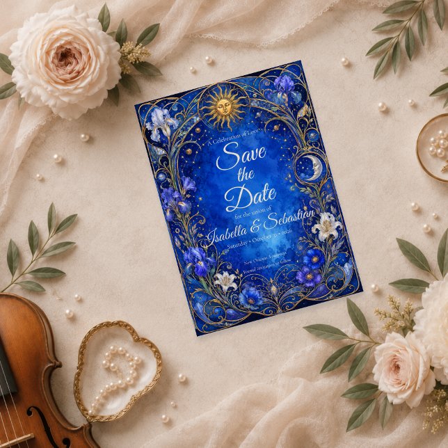 Celestial Art Nouveau Wedding Save The Date (Creator Uploaded)