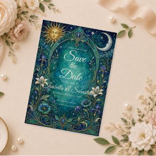 Celestial Art Nouveau Wedding Save The Date
