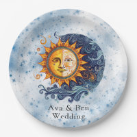 Celestial Astronomy Yellow Blue Sun Wedding