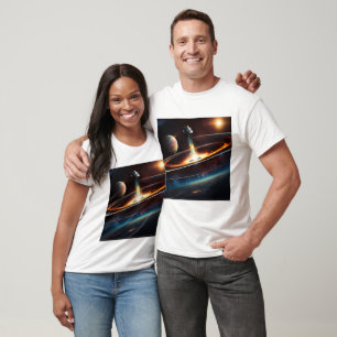 Celestial Attraction: Pulsar Gravity Emblem T-Shirt