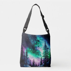 Celestial Aurora Borealis Northern Lights Vivid  Crossbody Bag