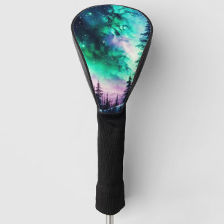 Celestial Aurora Borealis Northern Lights Vivid Golf Head Cover