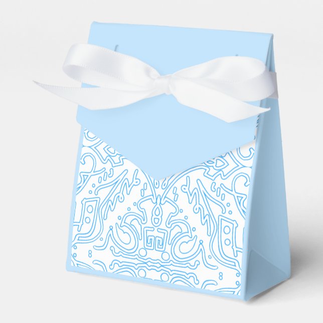 Celestial Azure Tide Favour Box (Front Side)