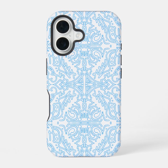 Celestial Azure Tide iPhone 16 Case (Back)