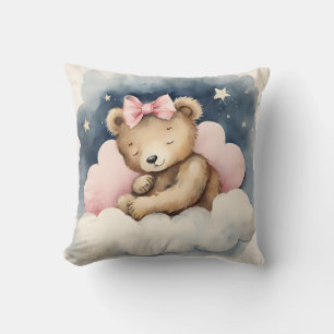 Celestial Baby Bear Girls Nursery Cushion