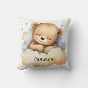 Celestial Baby Bear Personalised Nursery Cushion