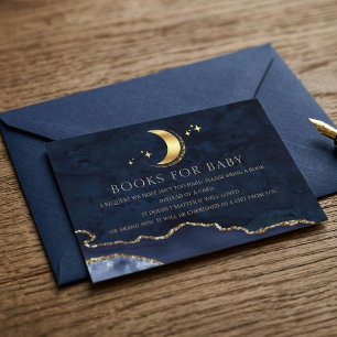 Celestial Baby Shower Books for Baby Enclosure Card