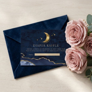 Celestial Baby Shower Diaper Raffle Enclosure Card