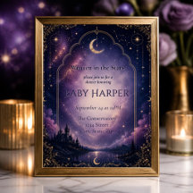 Celestial Baby Shower Invitation | Moonlit Castle