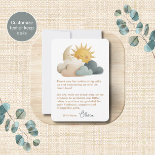 Celestial Baby Shower Theme Thank You Cards