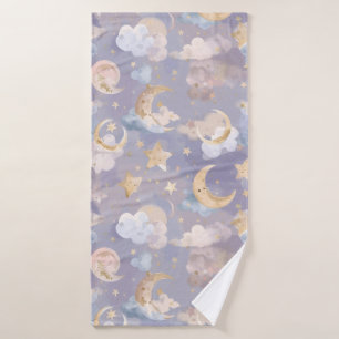 Celestial Baby Towel Pastel Moons, Stars & Dream