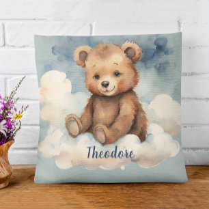 Celestial Bear Boys Personalised Nursery Cushion
