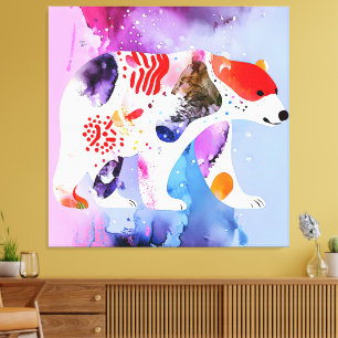 Celestial Bear with a Smile          Canvas Print