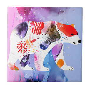 Celestial Bear with a Smile Tile