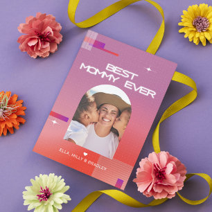 Celestial BEST MOMMY EVER Mother's Day Photo Holiday Card