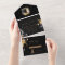 Celestial Black Gold Wedding All In One Invitation