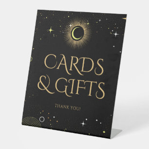 Celestial Black Mystical Gifts Cards Sign Wedding