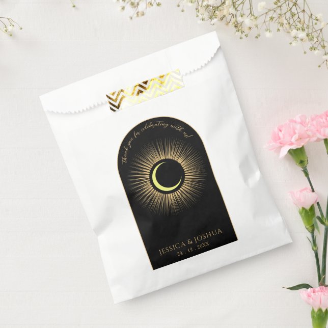 Celestial Black Mystical Sun Moon Favour Bags (Sealed)