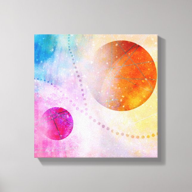 Celestial Bloom – Abstract Canvas Print (Front)