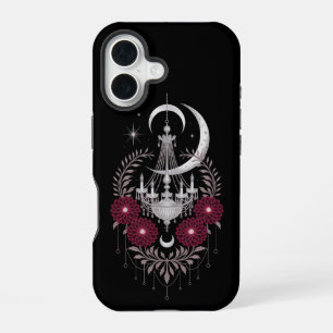 Celestial Bloom – Gothic Elegance in Moonlight iPhone 16 Case