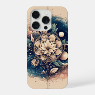 "Celestial Bloom – Mystic Floral Moon Art" iPhone 15 Pro Case