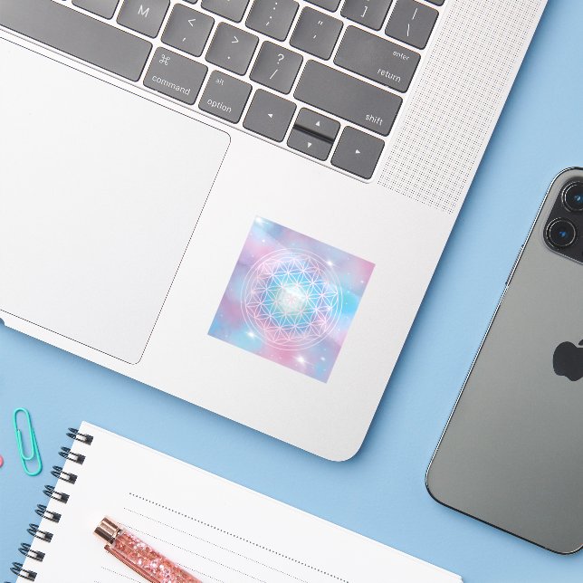 Celestial Bloom – Sacred Geometry (Laptop w/ iPhone)