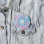 Celestial Bloom – Sacred Geometry 7.5 Cm Round Badge<br><div class="desc">Celestial Bloom – Sacred Geometry Button A soft pastel interpretation of the Flower of Life set against a celestial background. This delicate geometric design blends turquoise, violet and rose tones to create a calm and harmonious aesthetic. Perfect for jackets, bags or accessories, adding a subtle touch of sacred geometry and...</div>