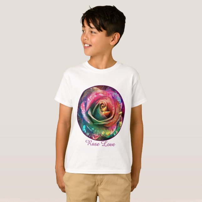 Celestial Blossom: Alien Rose T-Shirt (Front Full)