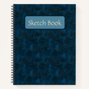 Celestial Blue and White Starry Night Sketch Book