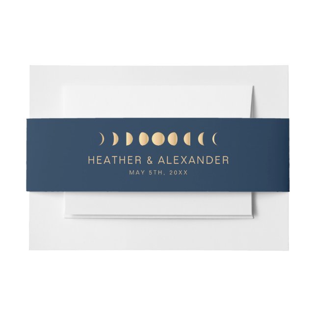 Celestial Blue Belly Band Invitation Belly Band (Front Example)